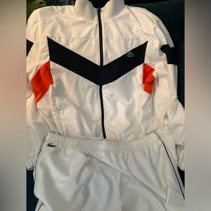 Lacoste sports tennis colorblock tracksuit-white/navy blue- Mexico RE